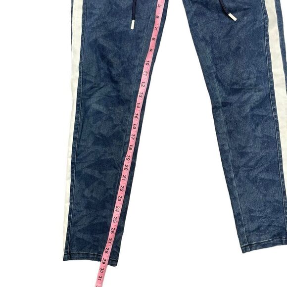 GUESS Women's Serena Peg Leg Track Pant Sz XS Drawstring Striped Casual Elastic - Picture 6 of 7